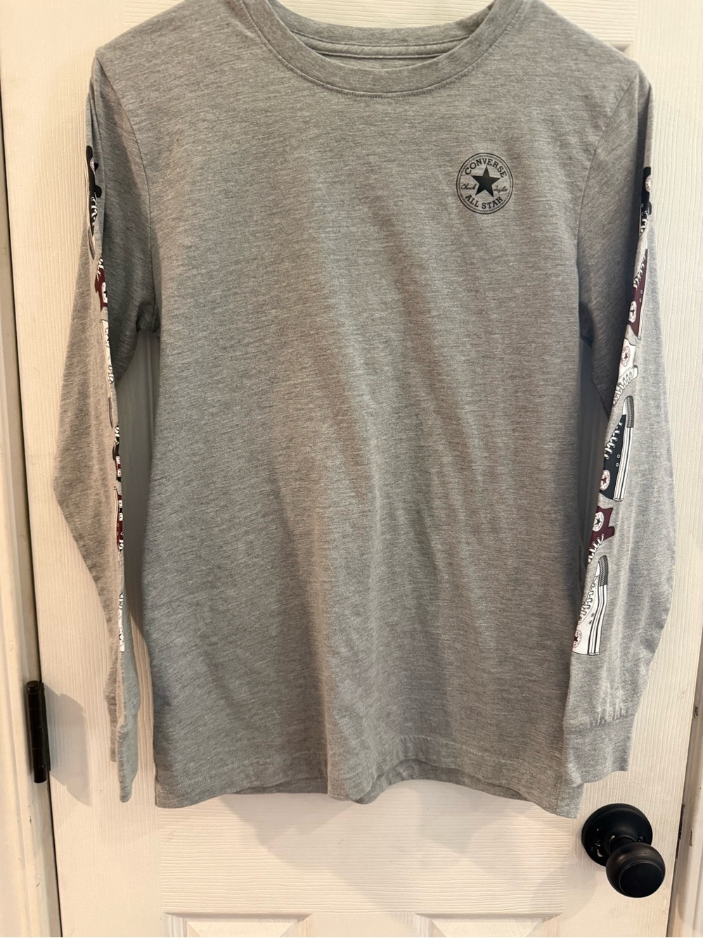 Converse Gray Long Sleeve Tee with Sleeve Graphics